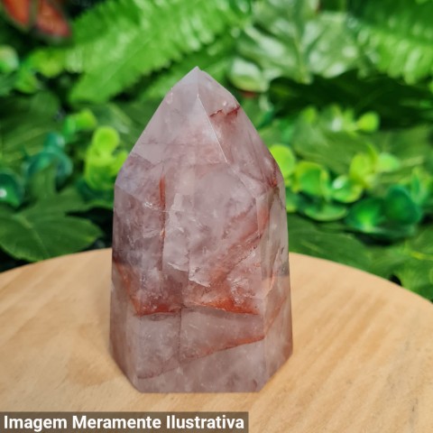 Ponta de Cristal Hematóide Vermelho 147gr - Unidade